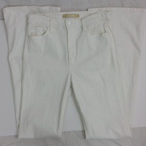 Joe's Jeans High Rise Flare White Jeans